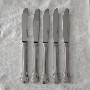 5 J A Henckels Astley Dinner Knives 9 1/8" No Stain Inox Stainless 18/10 Glossy